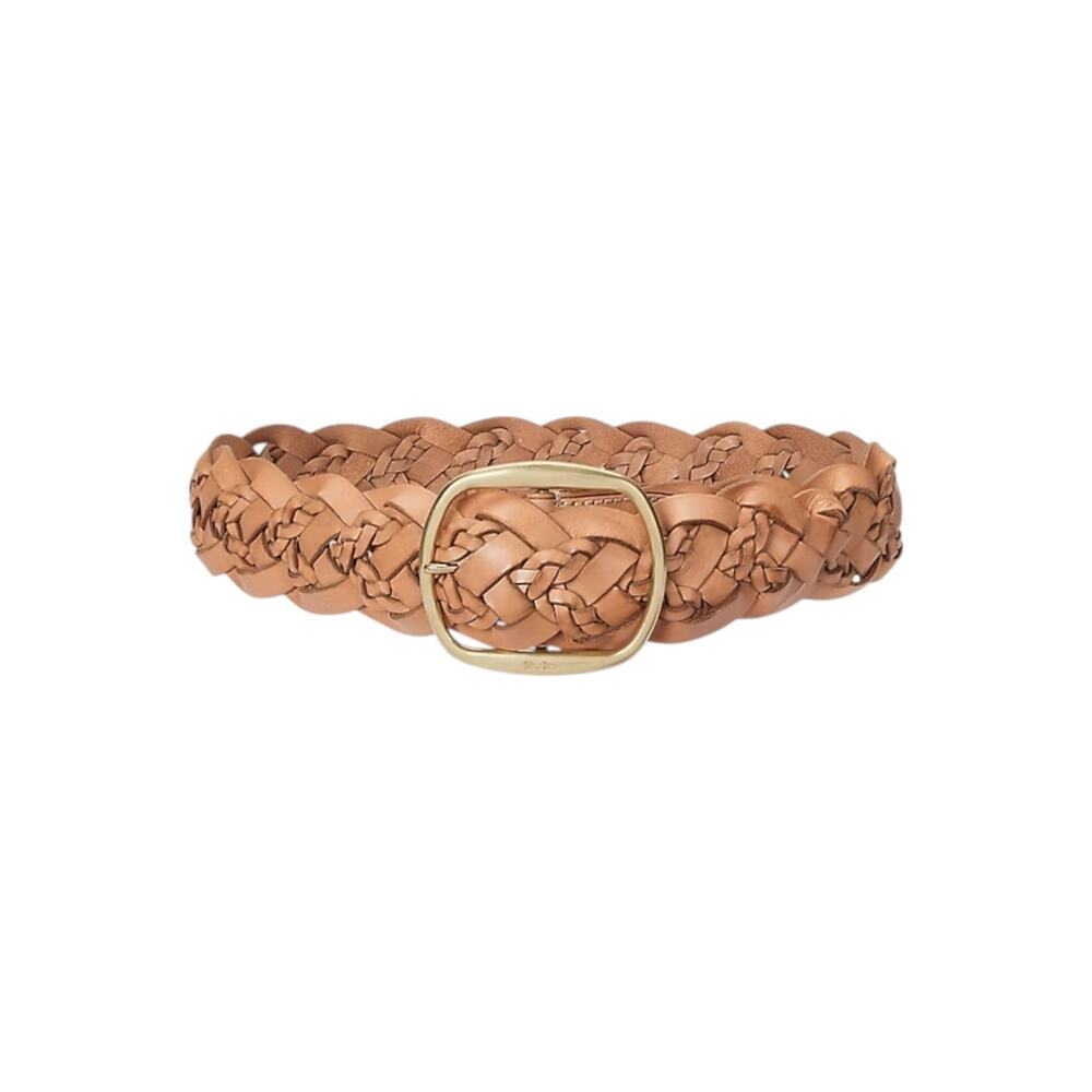 POLO RALPH LAUREN Double-Braided Leather Belt Natural S